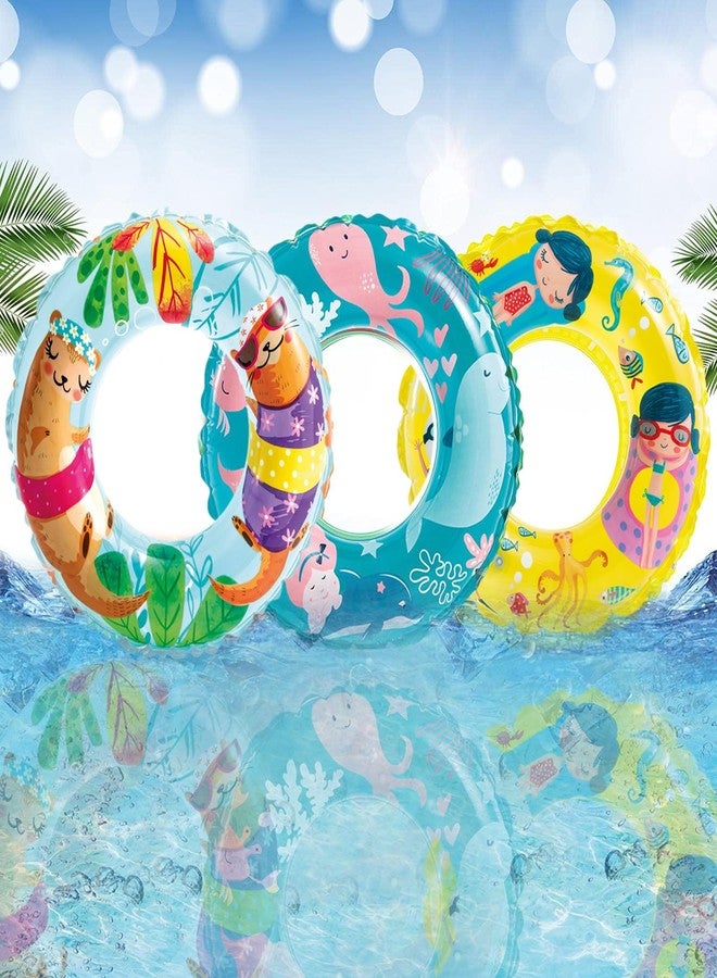 بوكسو حلقة سباحة قابلة للنفخ من بوكسو لحفلات المسابح، أنبوب سباحة للأطفال لتعليم السباحة، آمن للبنات والأولاد - قطعة واحدة - Image 1